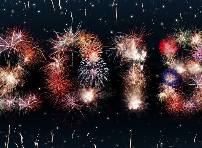 Wallpaper Christmas, New Year, 2018, firework, 4k, Holidays 204103787